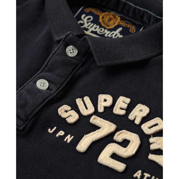 Superdry Vintage Athletic Lyhythihainen Pikeepaita Sininen L Mies