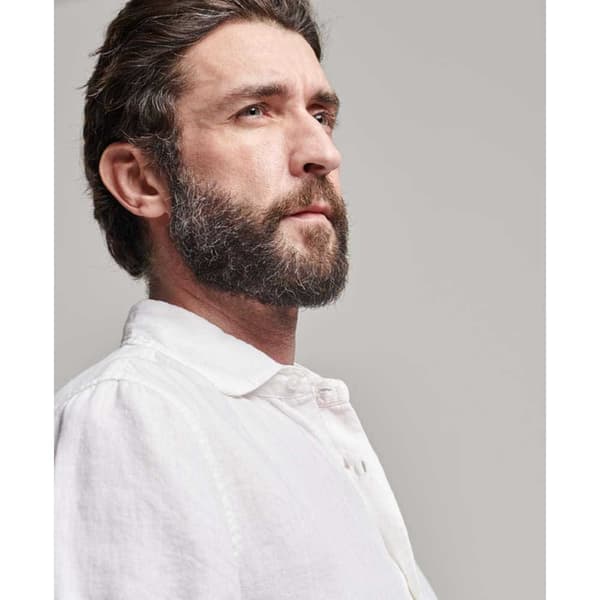 Superdry Studios Casual Linen Lyhythihainen T-paita Valkoinen M Mies