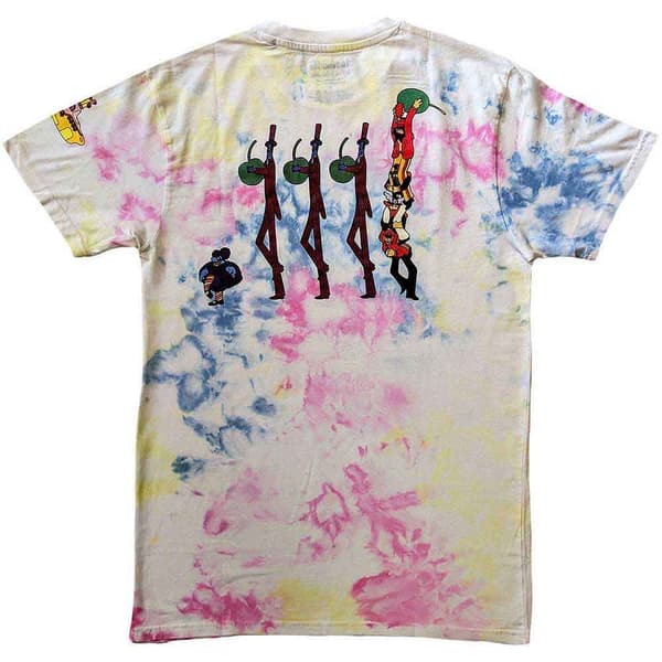 The Beatles Yellow Submarine Heads & Apple Bonkers Dye Wash T Shirt