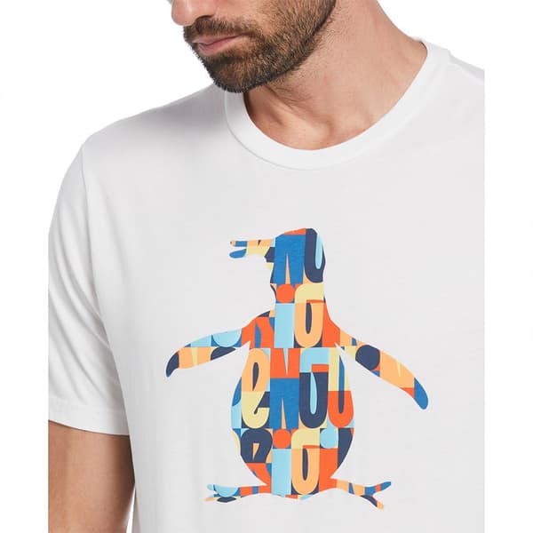 Original Penguin Kortärmad T-shirt Hd Jersey Graphic Pete Fill Vit XL Man
