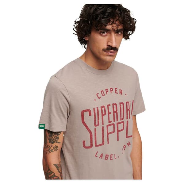 Superdry Copper Label Workwear Lyhythihainen T-paita Beige 2XL Mies