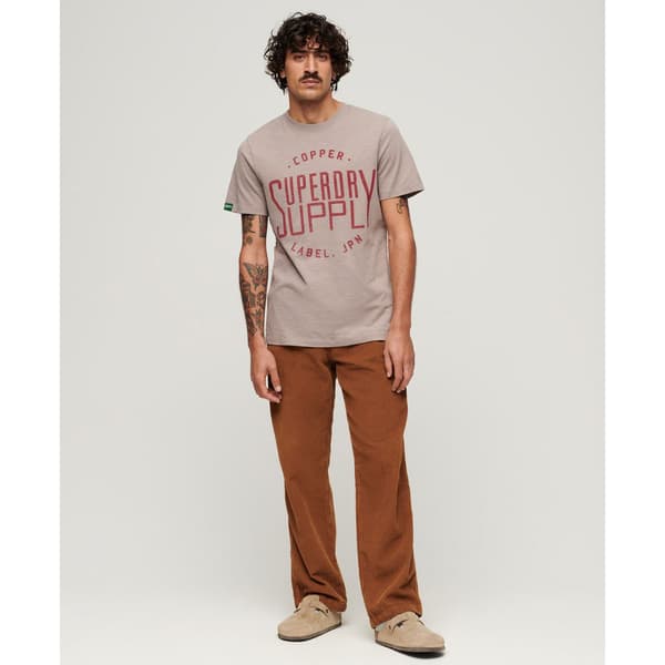 Superdry Copper Label Workwear Lyhythihainen T-paita Beige 2XL Mies