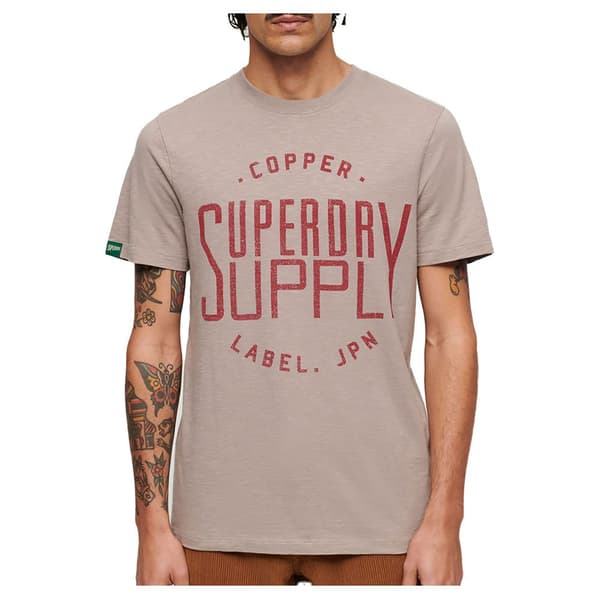 Superdry Copper Label Workwear Lyhythihainen T-paita Beige 2XL Mies