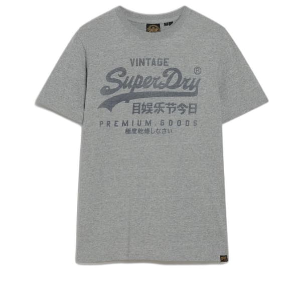 Superdry Classic Vintage Logo Heritage Lyhythihainen T-paita Harmaa 2XL Mies
