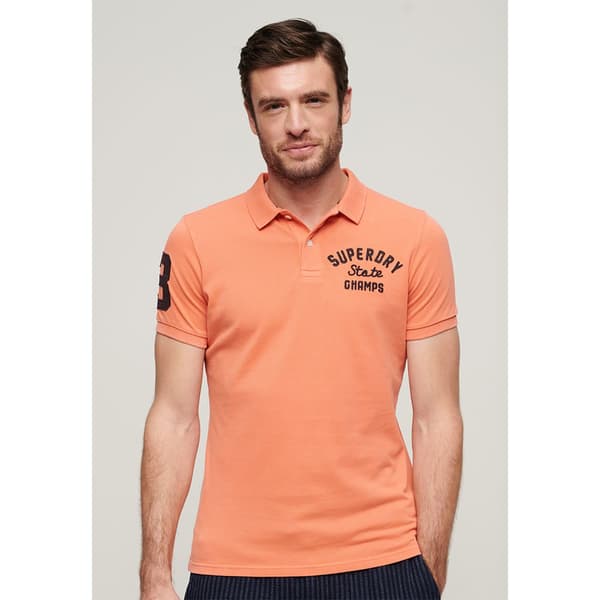Superdry Vintage Superstate Lyhythihainen Pikeepaita Oranssi L Mies