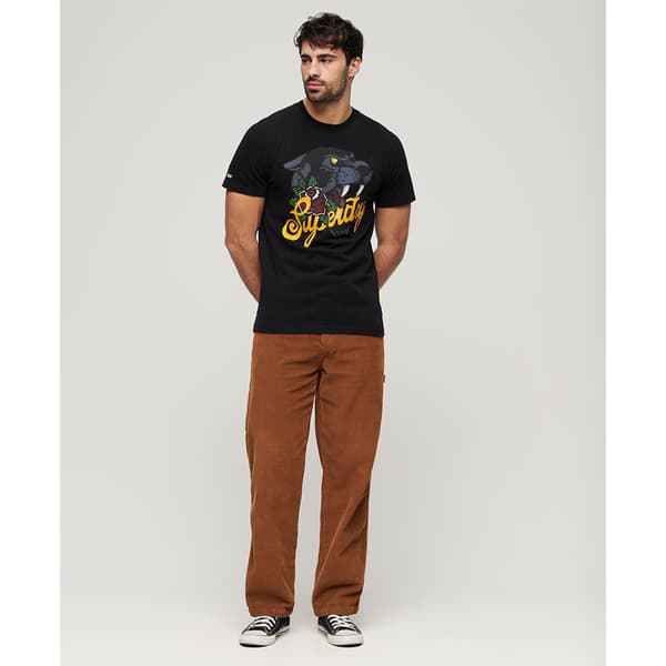 Superdry Tattoo Script T-shirt Med Korta ärmar Svart S Man