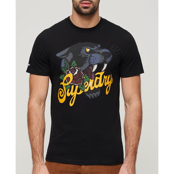 Superdry Tattoo Script T-shirt Med Korta ärmar Svart S Man