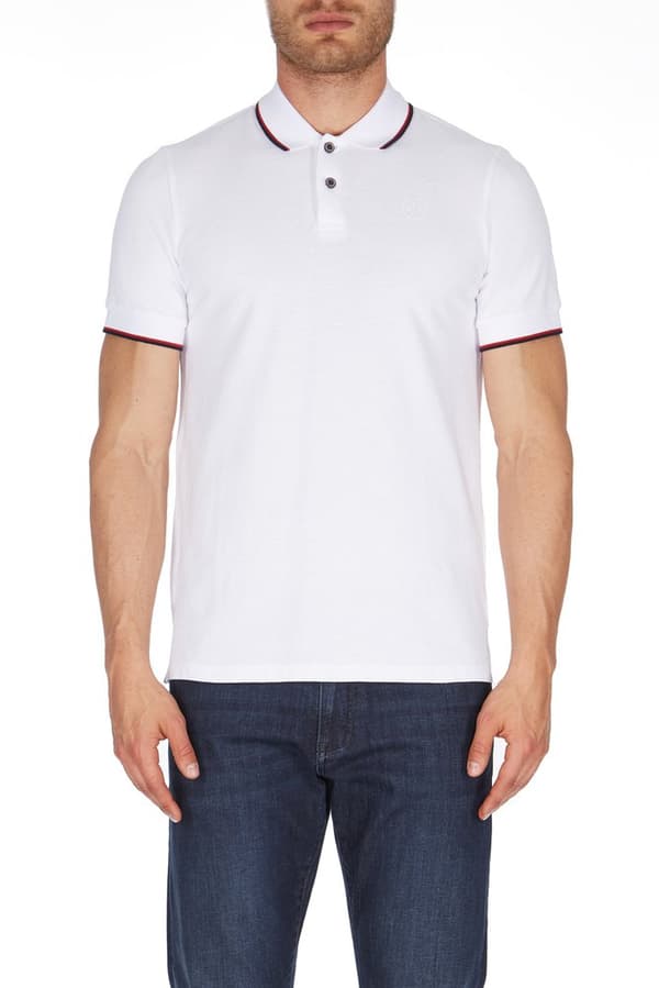 Armani Exchange 8nzf75_z8m5z Kortärmad Polotröja Vit M Man