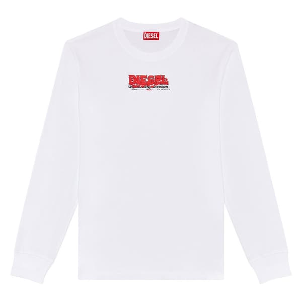 Diesel Just K2 T-shirt Med Lång ärm Vit M Man