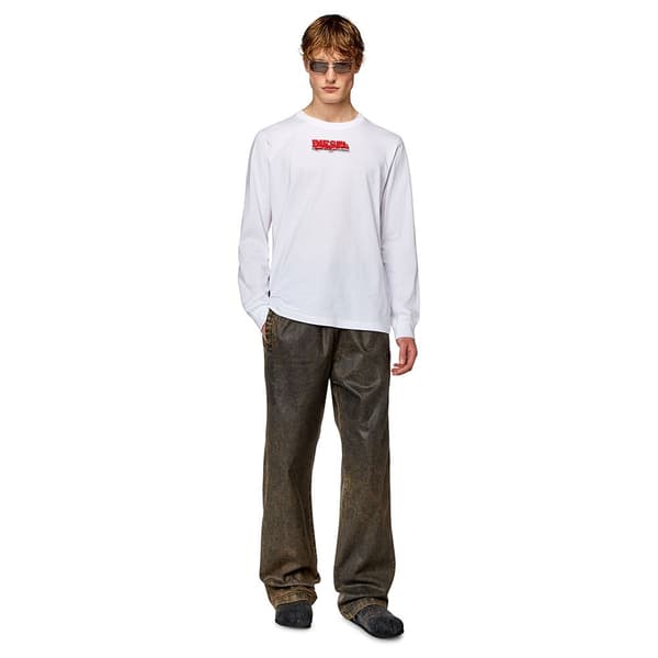 Diesel Just K2 T-shirt Med Lång ärm Vit M Man