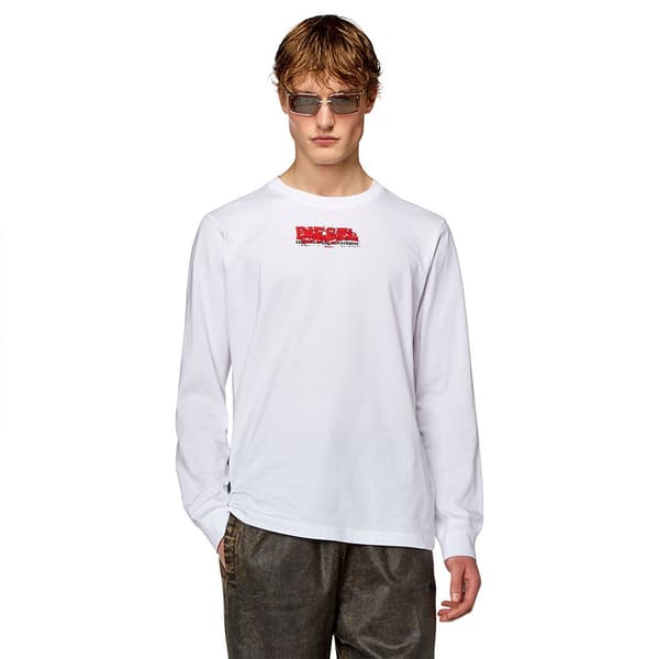 Diesel Just K2 T-shirt Med Lange ærmer Hvid M Mand