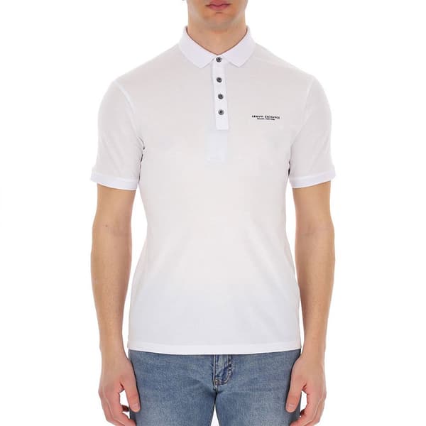 Armani Exchange 8nzf80 Kortärmad Polotröja Vit L Man