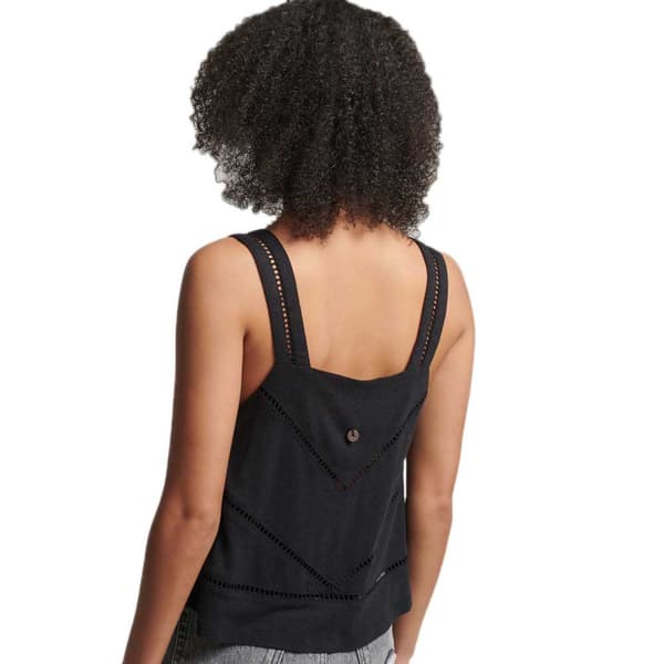 Superdry Vintage Cutwork Hihaton T-paita Musta XS Nainen