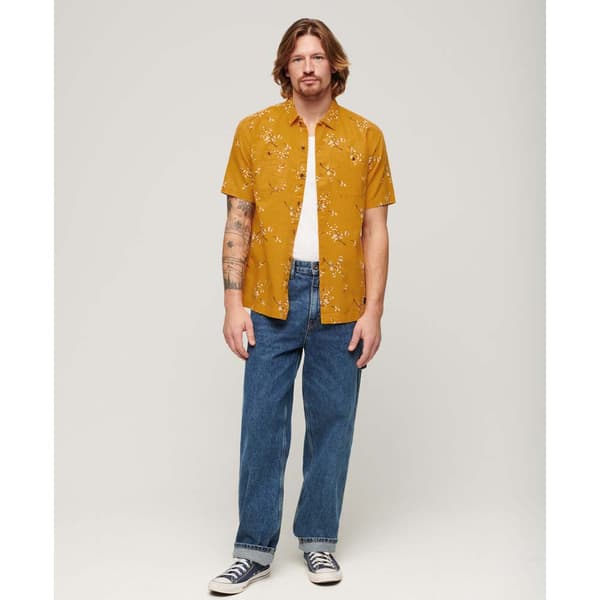 Superdry Beach Kortärmad Skjorta Gul XL Man