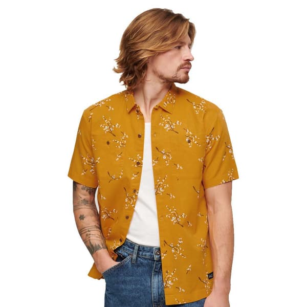 Superdry Beach Kortärmad Skjorta Gul XL Man