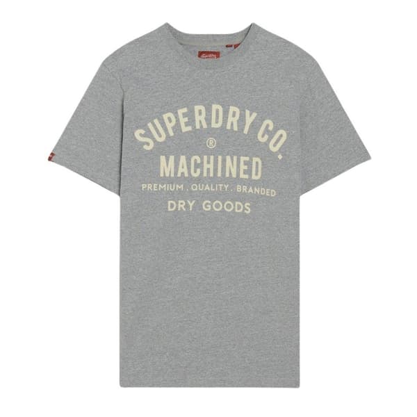 Superdry Workwear Flock Graphic T-shirt Med Korta ärmar Grå M Man