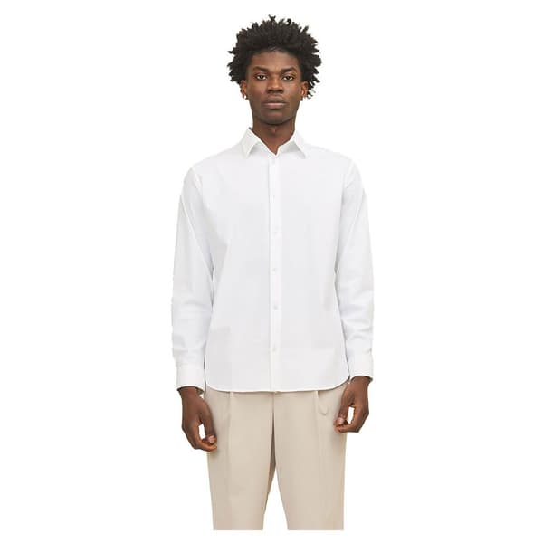 Jack & Jones Active Stretch Slim Skjorte Med Lange ærmer Hvid S Mand