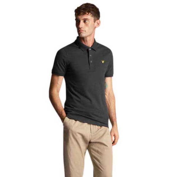 Lyle & Scott Plain Kortärmad Polotröja Grå XL Man