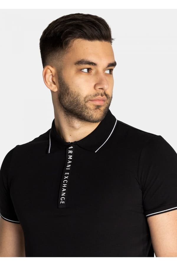 Armani Exchange 8nzf71-zjh2z Kortärmad Polotröja Svart XL Man