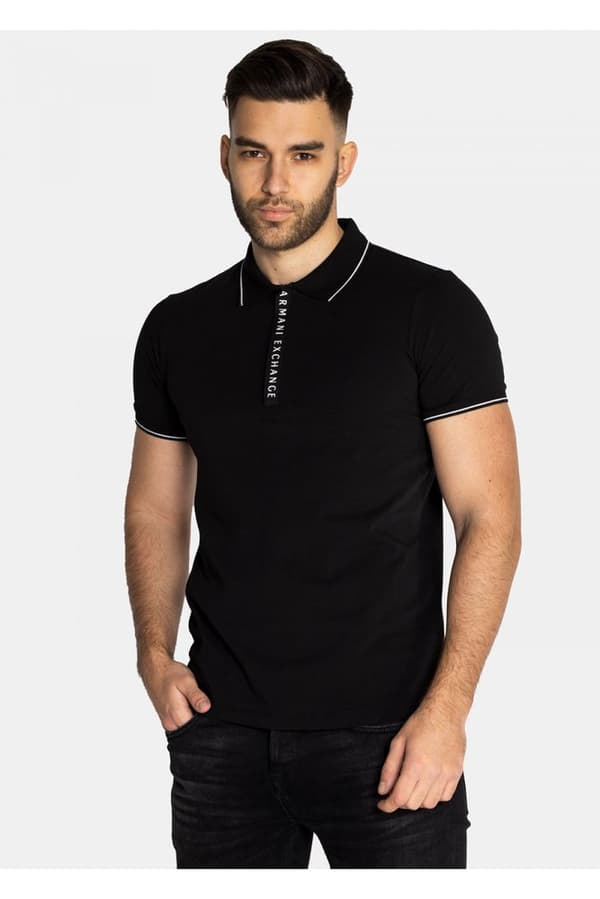 Armani Exchange 8nzf71-zjh2z Kortärmad Polotröja Svart XL Man