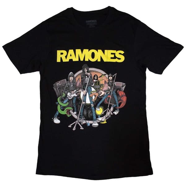 Ramones Unisex T-Shirt: Cartoon Band (XX-Large)