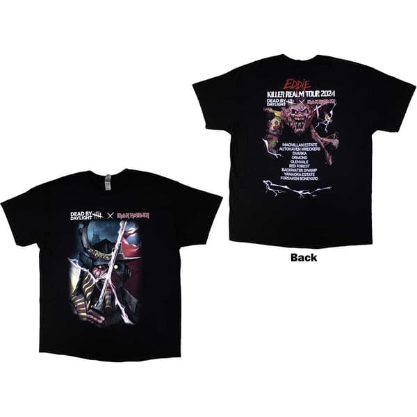 Iron Maiden Unisex T-Shirt: Dead By Daylight Killer Realm (Back Print) (Large)
