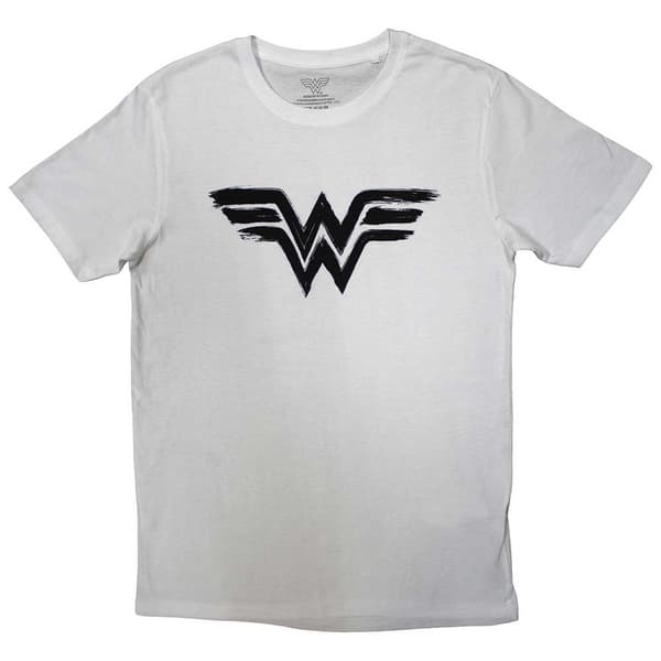DC Comics Unisex T-Shirt: Wonder Woman - Black Paint Logo (Small)