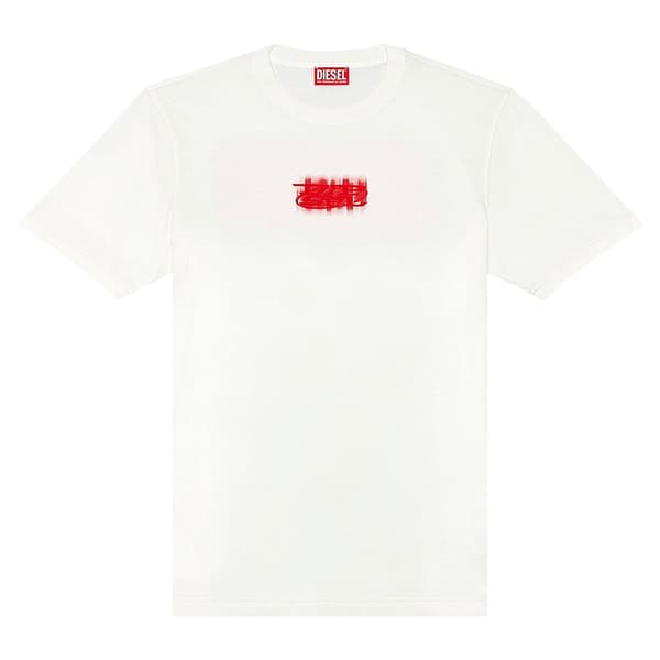 Diesel Just N4 T-shirt Med Korta ärmar Vit S Man