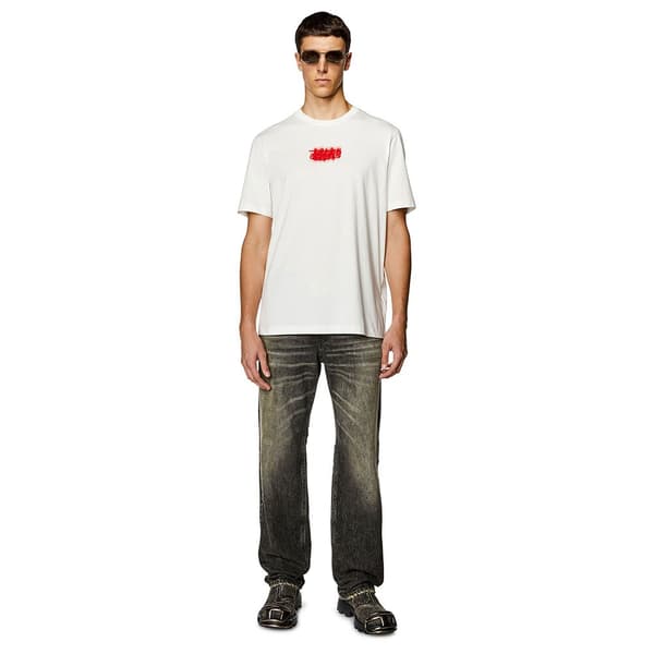 Diesel Just N4 T-shirt Med Korta ärmar Vit S Man