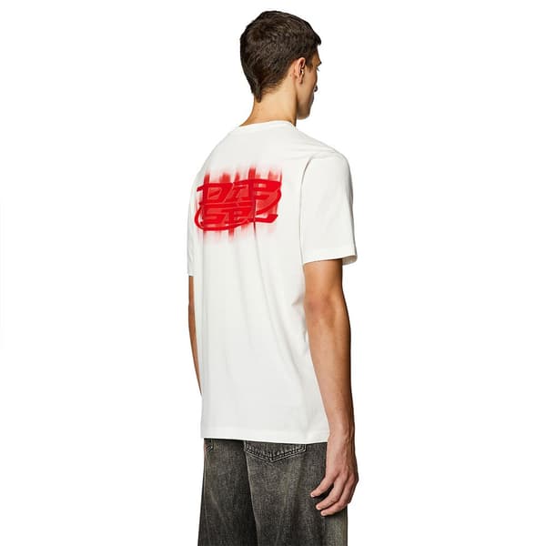Diesel Just N4 T-shirt Med Korta ärmar Vit S Man