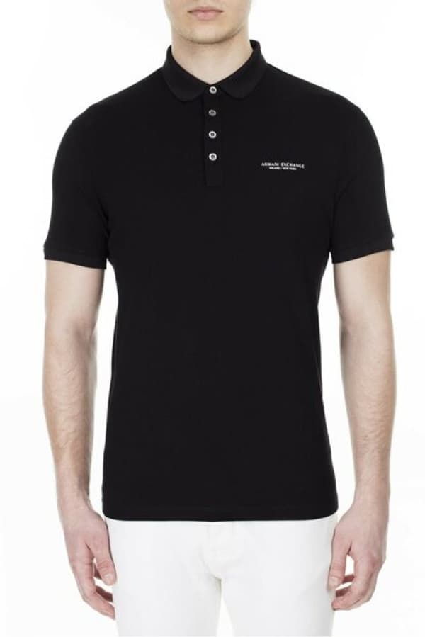 Armani Exchange 8nzf80-z8h4z Kortärmad Polotröja Svart L Man