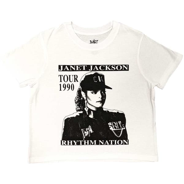 Janet Jackson Ladies Crop Top: Rhythm Nation (XX-Large)