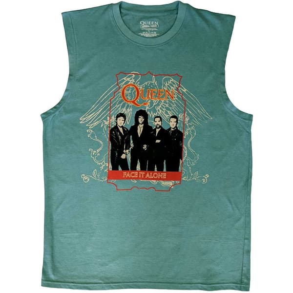 Queen Unisex Tank T-Shirt: Face It Alone (Large)