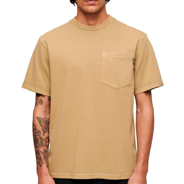 Superdry Contrast Stitch Pocket T-shirt Med Korta ärmar Beige XL Man