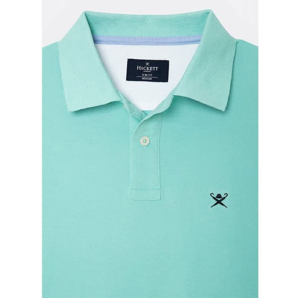 Hackett Slim Fit Logo Kortärmad Polotröja Blå M Man