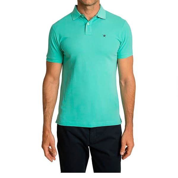 Hackett Slim Fit Logo Kortärmad Polotröja Blå M Man