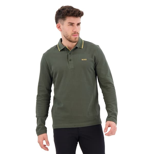 Boss Plisy 10241663 Kortärmad Polotröja Grönt XL Man