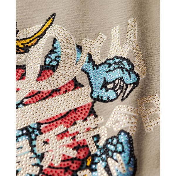 Superdry Tokyo Vl Relaxed T-shirt Med Korta ärmar Beige L Kvinna