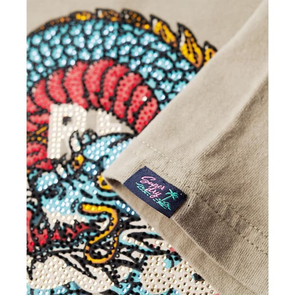 Superdry Tokyo Vl Relaxed T-shirt Med Korta ärmar Beige L Kvinna