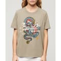 Miniatyrbild 1 av 6: Superdry Tokyo Vl Relaxed T-shirt Med Korta ärmar Beige L Kvinna