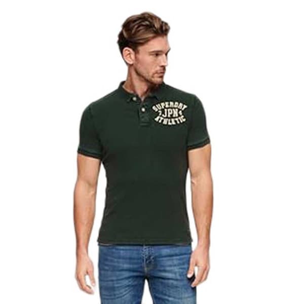 Superdry Vintage Athletic Lyhythihainen Pikeepaita Vihreä XL Mies