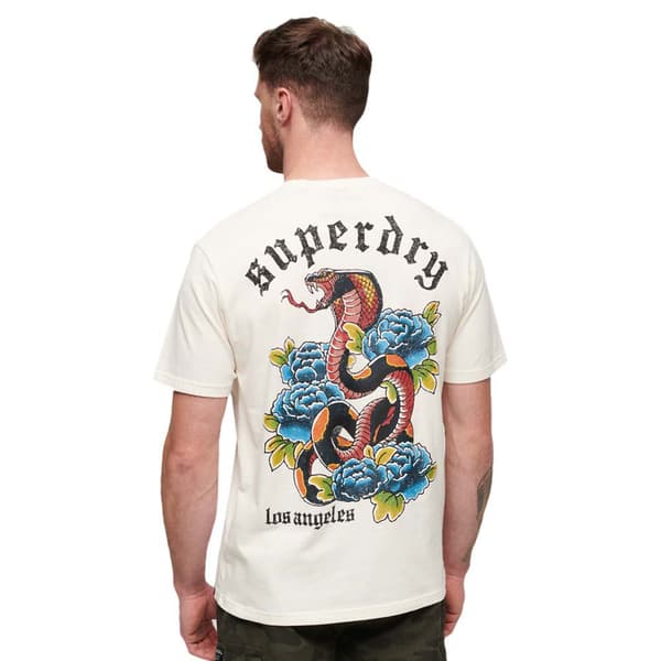 Superdry Tattoo Graphic Loose Lyhythihainen T-paita Beige M Mies