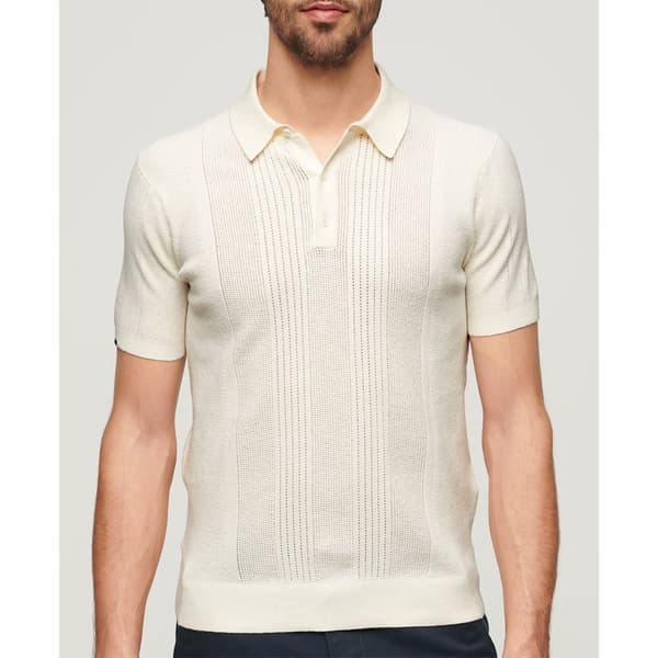 Superdry M1110390a Kortärmad Polotröja Beige S Man