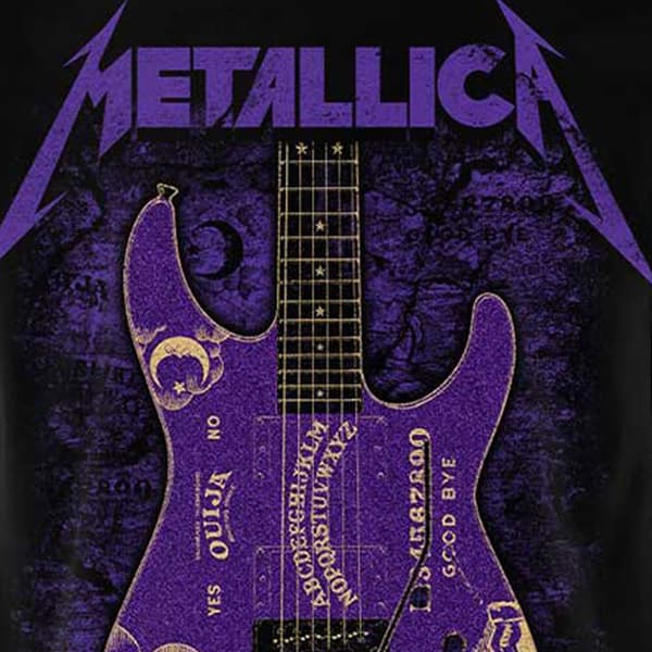 Metallica Ouija Purple Band Logo T Shirt