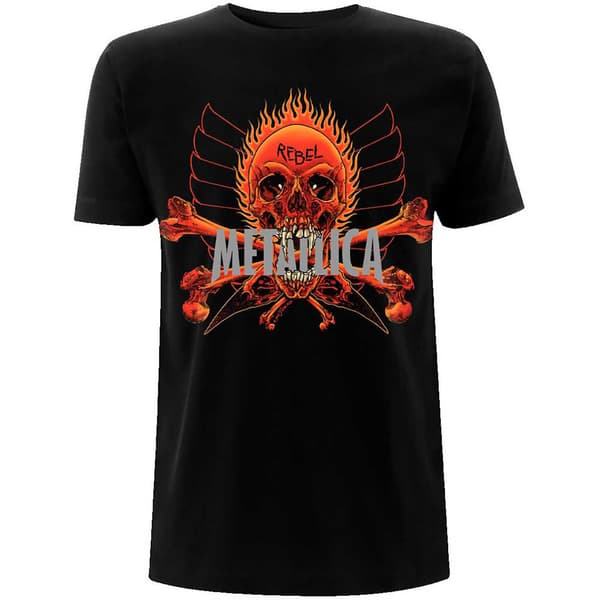 Metallica Rebel Band Logo T Shirt