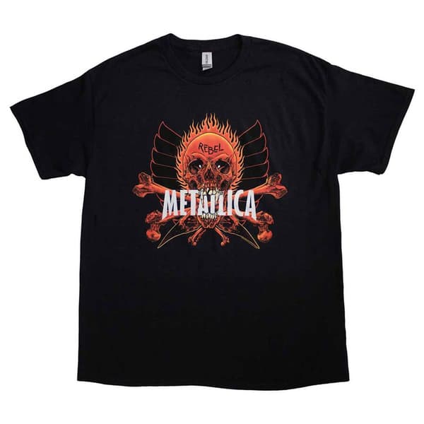 Metallica Rebel Band Logo T Shirt