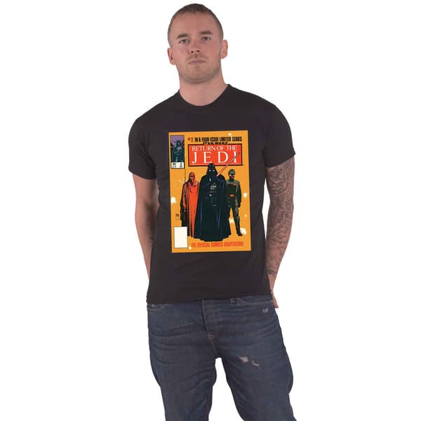 Star Wars Return Of The Jedi Comic Cover T Shirt Black S