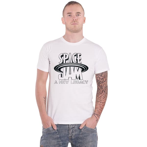 Space Jam Black And White Logo T Shirt
