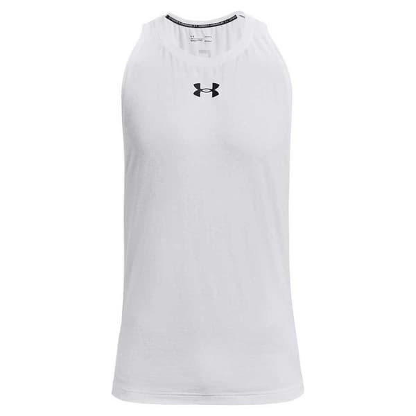 Under Armour Baseline Cotton ärmlös T-shirt Vit L Man
