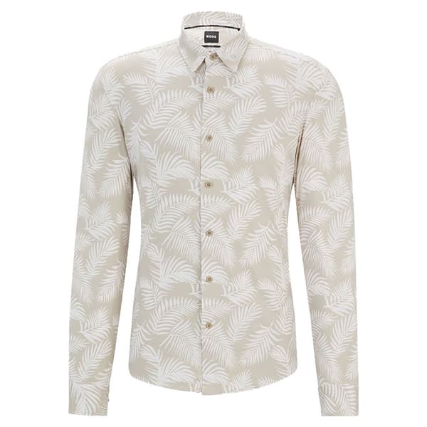 Boss P Roan Kent C1 233 10259301 Skjorte Med Lange ærmer Beige XL Mand